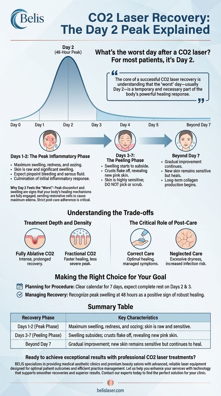 Quel est le pire jour après un laser CO2 ? Le jour 2 est le pic de la récupération Guide Visuel