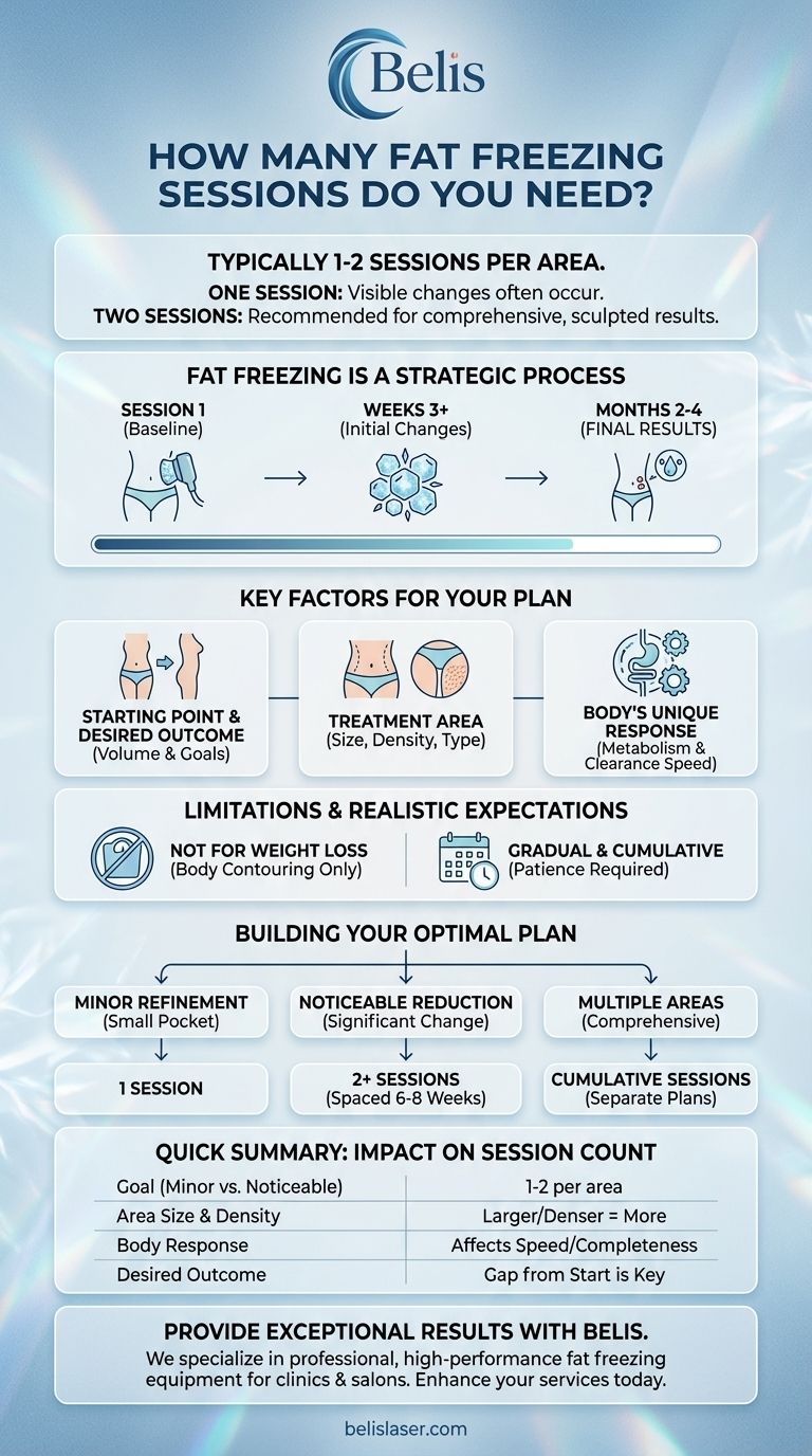 ¿Cuántas sesiones de congelación de grasa necesitas? Logra tus objetivos de contorno corporal Guía Visual