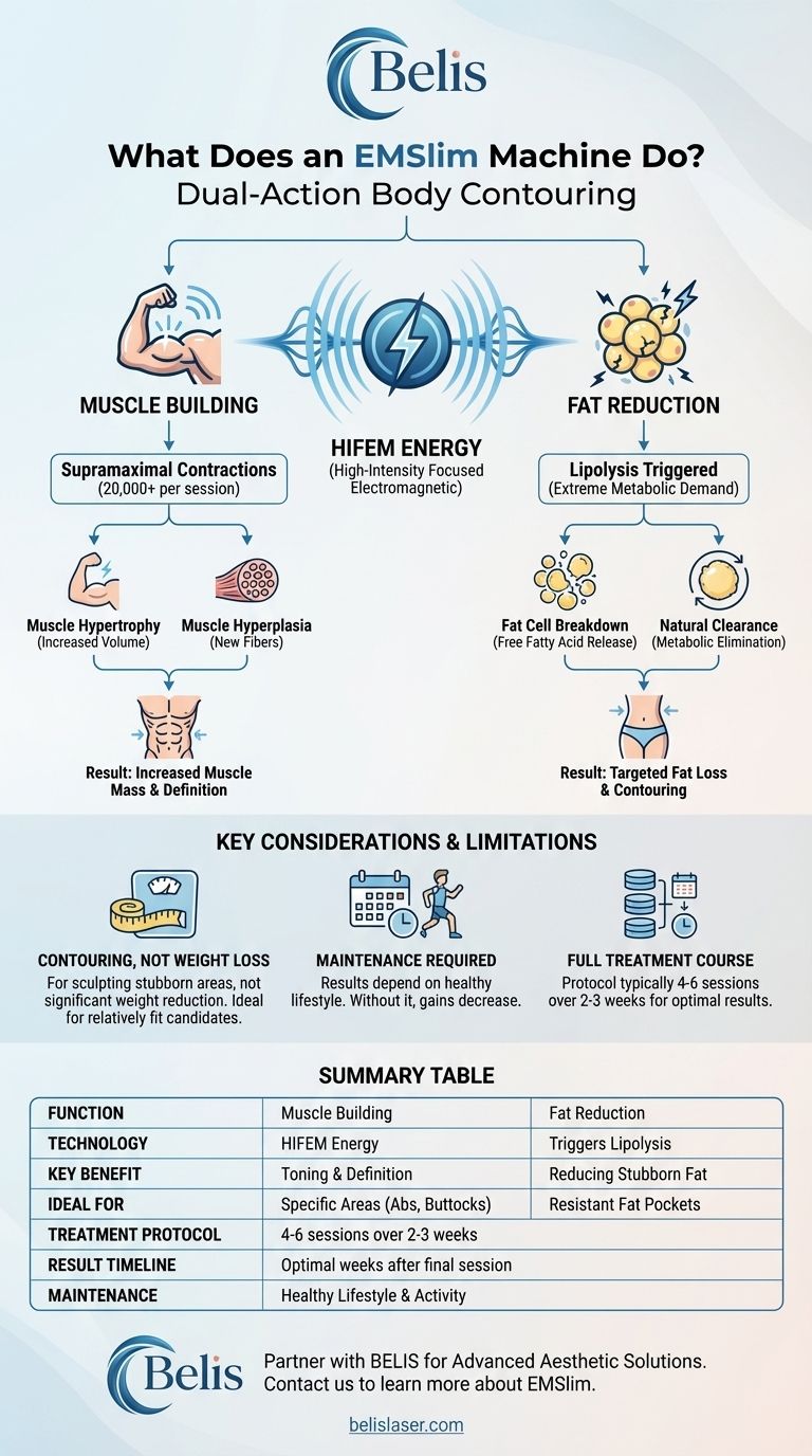 What does an EMSlim machine do? Achieve Non-Invasive Body Sculpting & Muscle Building Visual Guide