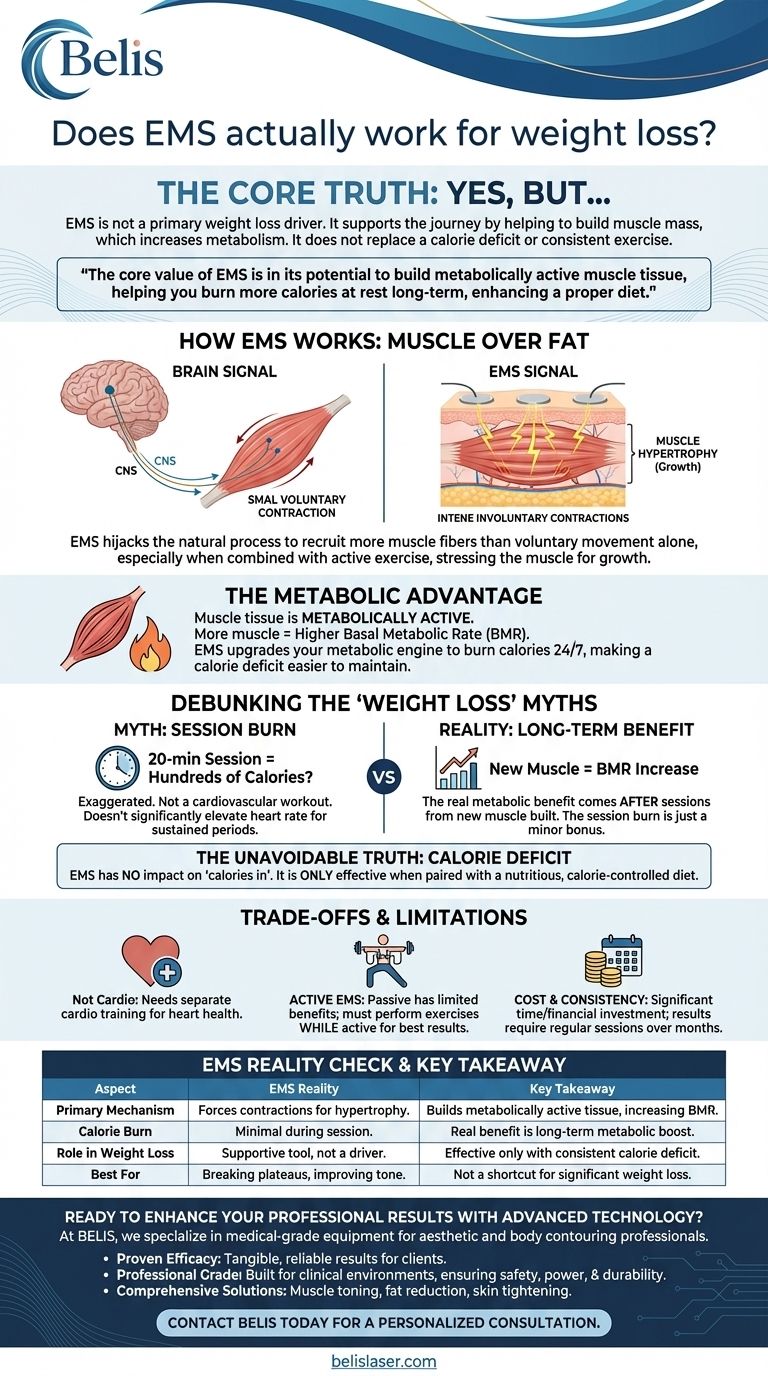 L'EMS funziona davvero per la perdita di peso? Uno sguardo realistico alla costruzione muscolare e al metabolismo Guida Visiva