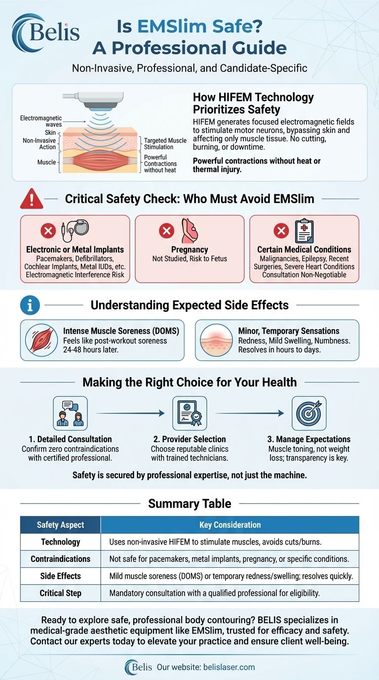 Ist EMSlim sicher? Gewährleistung Ihrer Sicherheit bei der nicht-invasiven Körperkonturierung Visuelle Anleitung