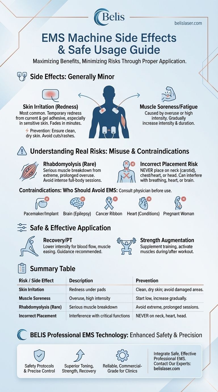 ما هي الآثار الجانبية لجهاز EMS؟ دليل للاستخدام الآمن والفعال دليل مرئي