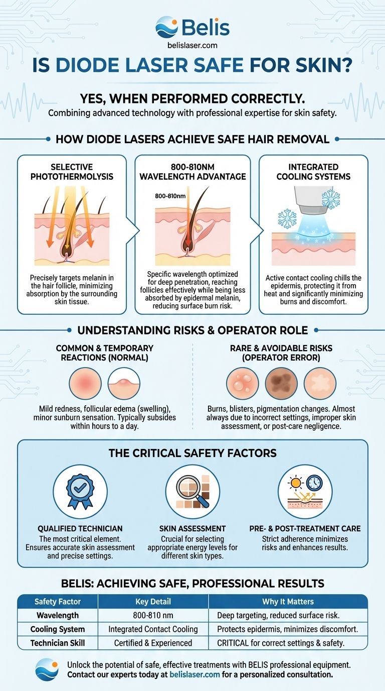 Il laser a diodi è sicuro per la pelle? Come garantire una depilazione sicura ed efficace Guida Visiva