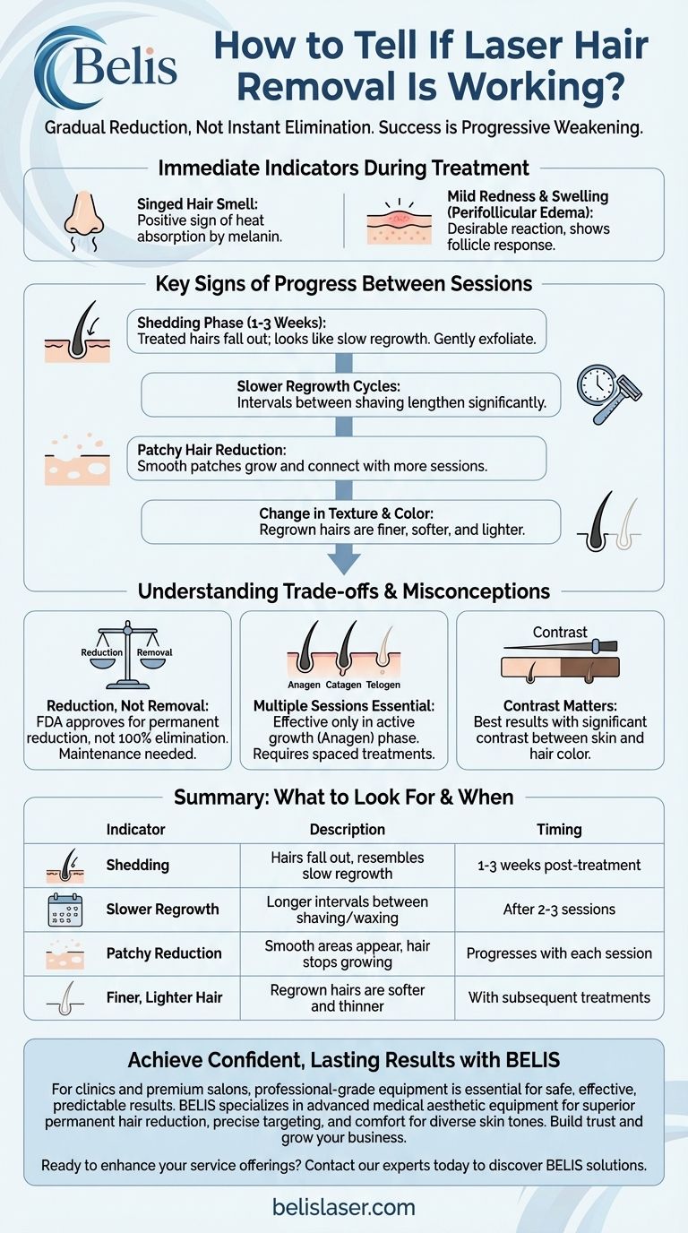 Come posso capire se l'epilazione laser sta funzionando? Tieni traccia di questi segnali chiave di progresso Guida Visiva