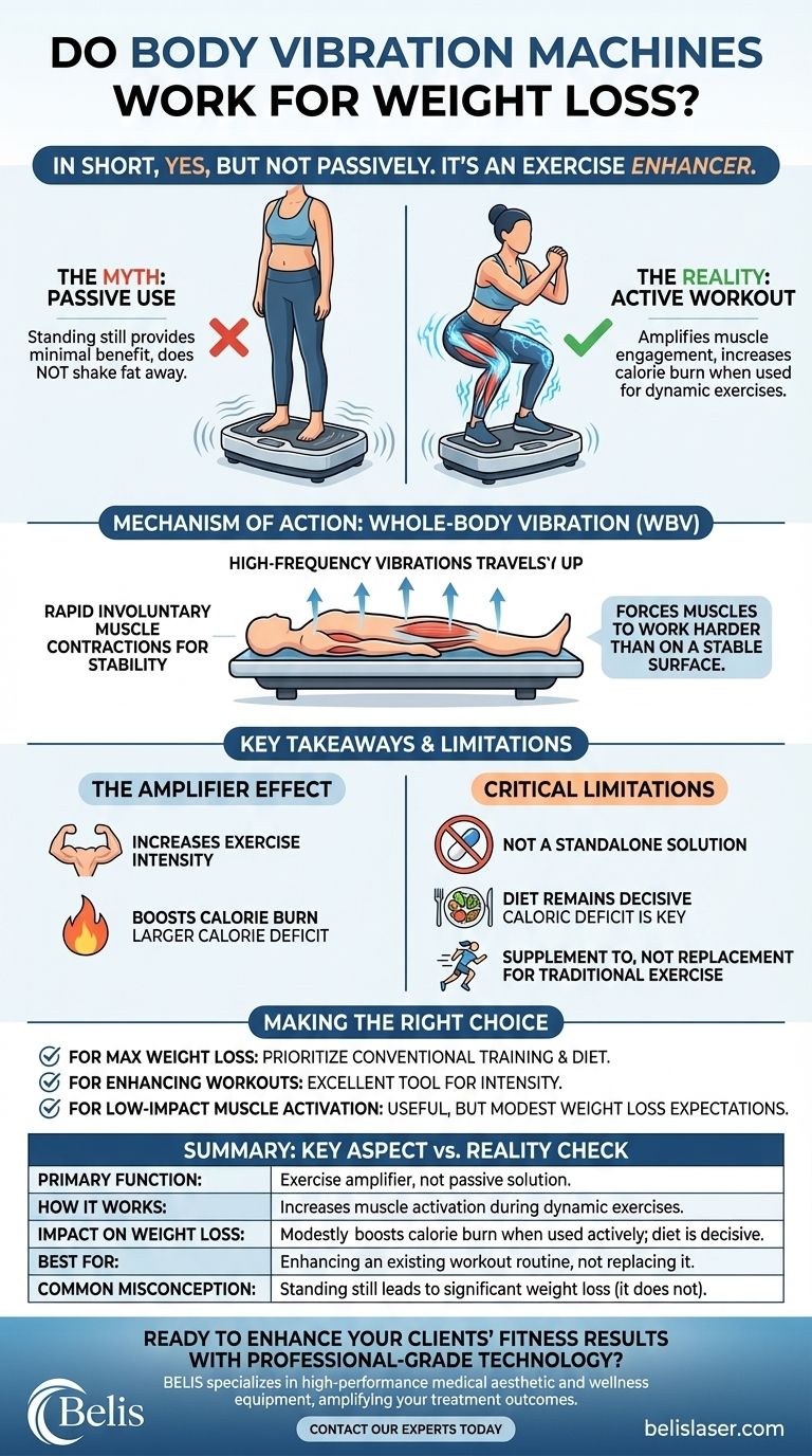 Do body vibration machines work for weight loss? Uncover the Truth About Active vs. Passive Use Visual Guide