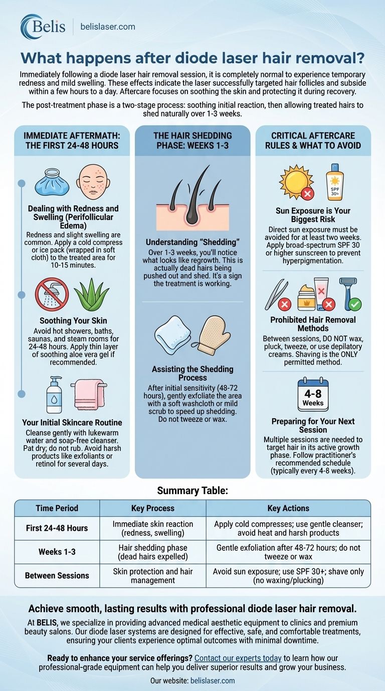 ダイオードレーザー脱毛の後はどうなる？回復と結果のためのガイド ビジュアルガイド