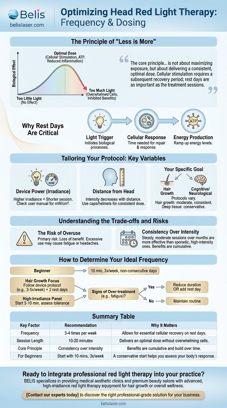 How often should I use red light therapy on my head? Find Your Optimal Treatment Schedule Visual Guide