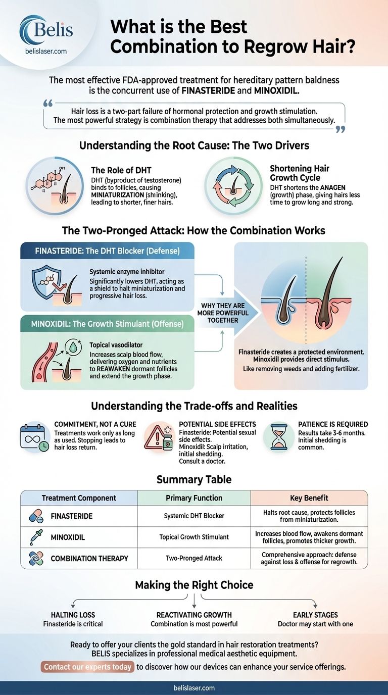 모발 재생을 위한 최고의 조합은 무엇인가요? 입증된 결과를 위한 피나스테리드 & 미녹시딜 시각적 가이드