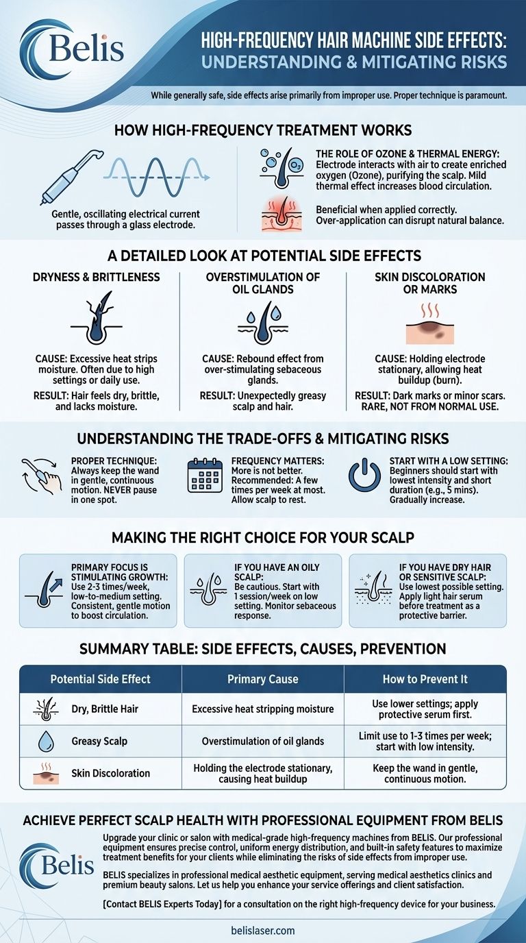 Quels sont les effets secondaires de l'appareil haute fréquence pour les cheveux ? Éviter la sécheresse et le gras Guide Visuel