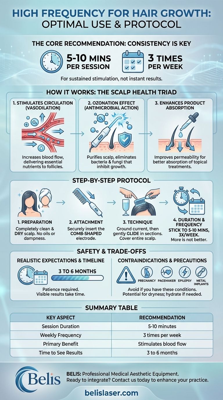 How often should I use high frequency for hair growth? Optimize Your Scalp Health Routine Visual Guide