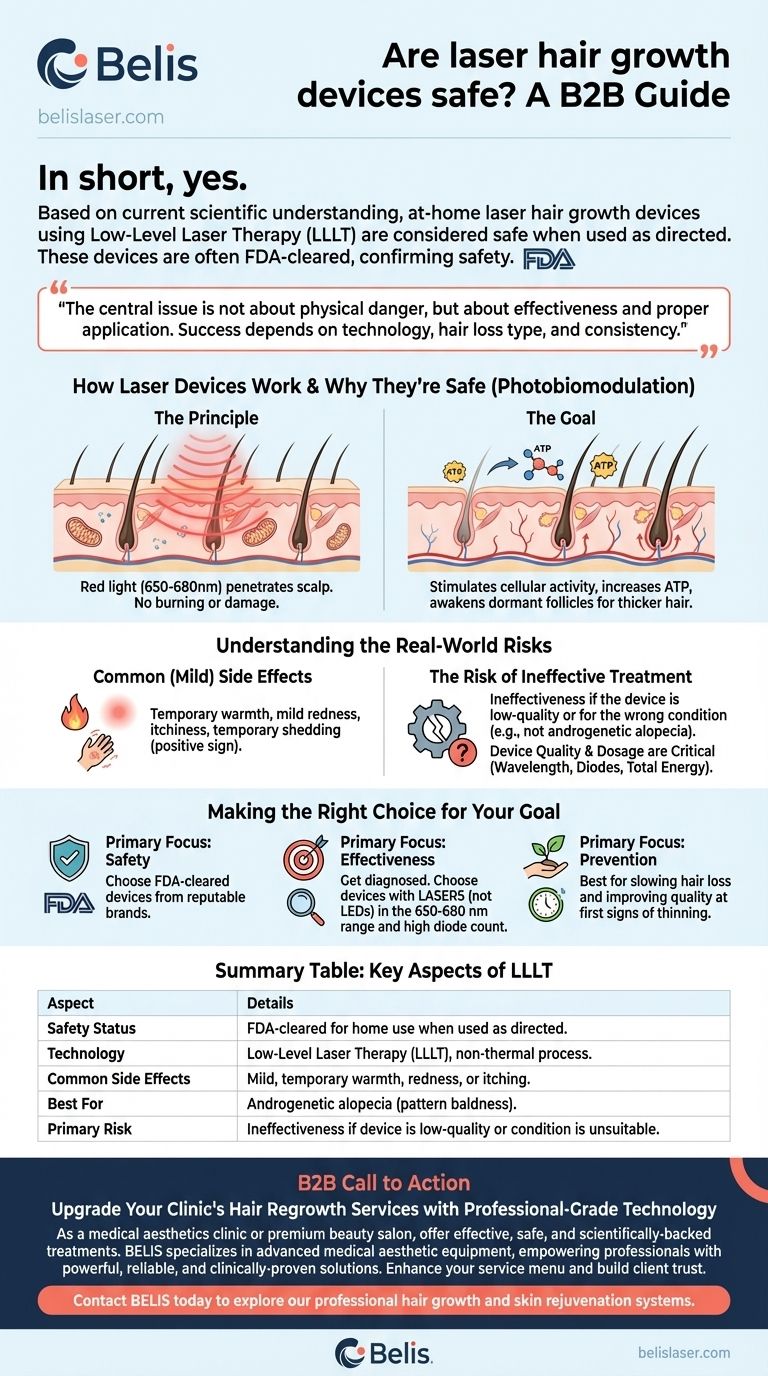レーザー育毛器は安全ですか？安全で効果的な自宅治療ガイド ビジュアルガイド