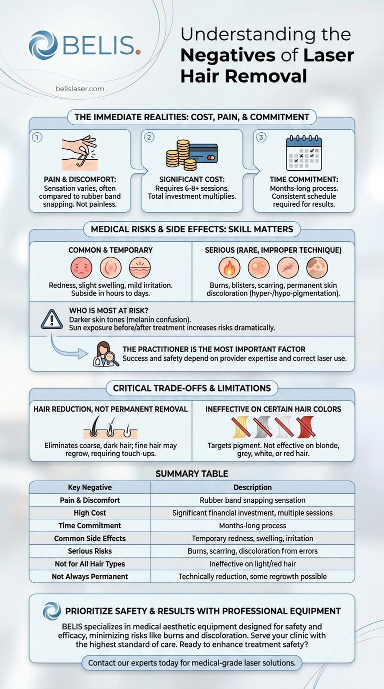 レーザー脱毛のデメリットは何ですか？リスクと費用を理解する ビジュアルガイド