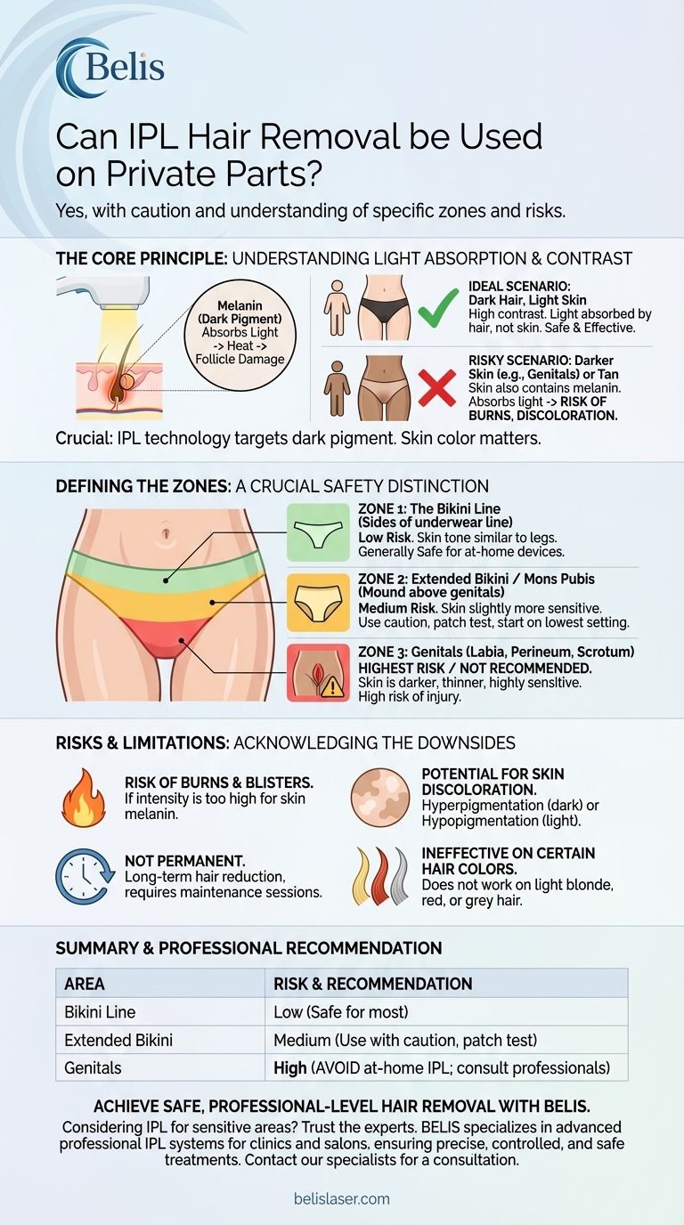 Can IPL hair removal be used on private parts? A Safety Guide to Bikini Area Treatment Visual Guide